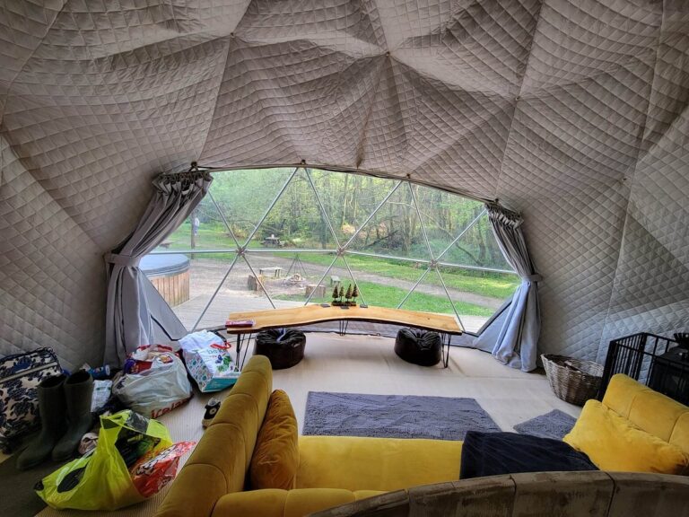 stargazing glamping dome Owl Valley Glamping in England 3