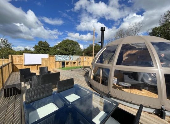 stargazing pods Sunrise Dome Tent in wales